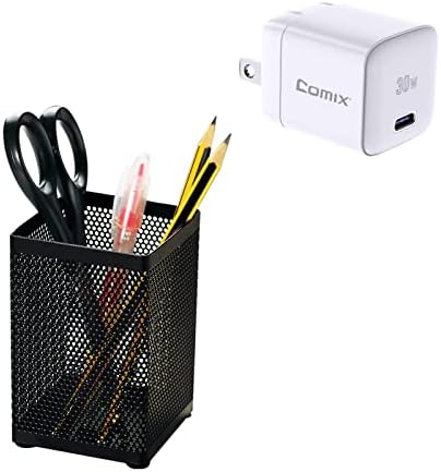 Comix Mesh Hold Holder Square Cupil Cupil + USB C מטען קיר, 30W PD3.0 PPS מתאם מטען מהיר USB-C