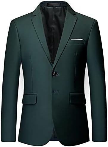 מעיל בלייזר עם שני כפתורים מחורצים דש חליפת עסקים קלאסי עסקי יומי מסיבת ספורט מעיל