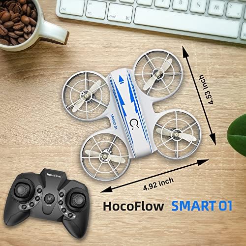 Drone Mini Hocoflow למתחילים קל לטוס מלטים שלט רחוק עם מצב ללא ראש ריחוף אוטומטי 3D את פעלולים Stunt RC Quadcopter