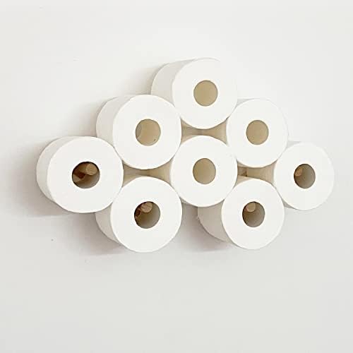 מחזיק נייר ענן, עיצוב חמוד וחוסך שטח 4-13 גלילים נייר טואלט להחזיק קישוט אמנותי מעץ לשירותים