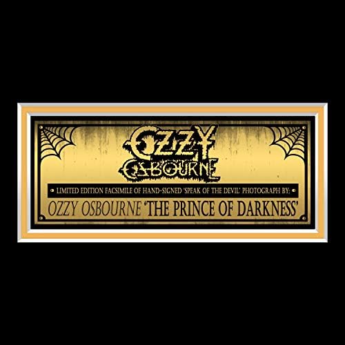 נדיר-T Ozzy Osbourne מדבר על The Devil Studature Edition Studio Studio Rished Photo מסגרת מותאמת