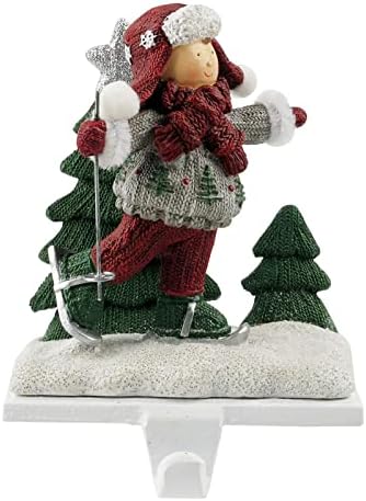 Esquirla לחג המולד איש שלג מגרש וו קישוט לחג המולד פסל מסורתי מתלה לאומנות מתלה מחזיקת גרב למדף ספרים סלון,