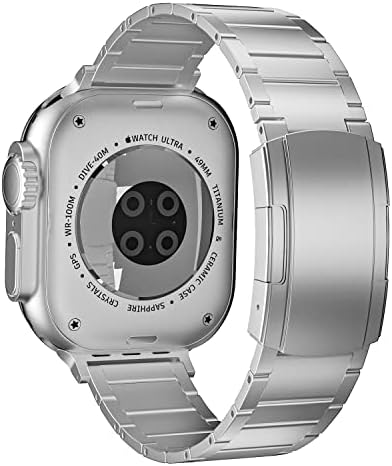 WIGERLON תואם ל- Apple Watch Ultra Titanium להקת 49 ממ, תואם לסדרת להקת IWatch 8/7 45 ממ 44 ממ איסור