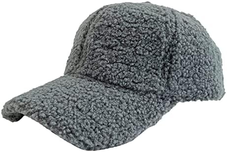 כובע בייסבול בייסבול צמר פו -נשים כובע ג'ינס מתכוונן כובע כובע טניס ספורט כובע אופנה כובע אופנה