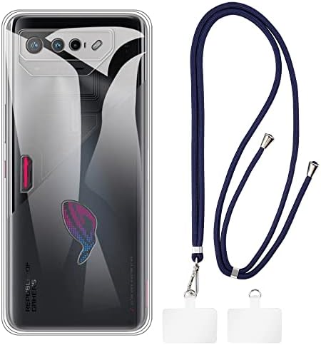 Shantime Asus ROG טלפון 7 מארז + שרוכים טלפונים ניידים אוניברסליים, רצועת צוואר/צלב/שורש כף היד