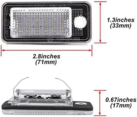 A3/A4/Q7 אורות לוחית רישוי LED עבור A3 S3 A4 S4 A5 A6 S6 A8 S8 Q7 RS4 XENON לבן LED LED BARE FALE