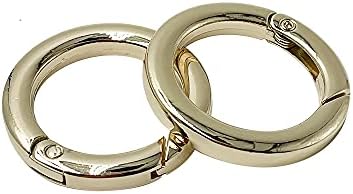 טבעת מפתח אביב קרבינר עגולה, קליפ ווים מצמד, אבזם מפתחות אביב, טבעת O Flat Stomal Orkens 6 יחידות