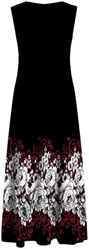 שמלות Dopocq לנשים 2023 הדפסת קיץ מזדמנת שמלות שולי גדול