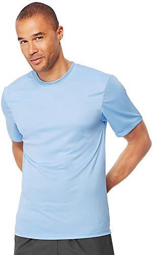 היינס מגניב חולצת טריקו לגברים ללא תג_אור כחול_ס