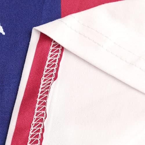 חולצת נשים בלוק בלוק דגל אמריקאי רופף מתאים חולצות גדולות