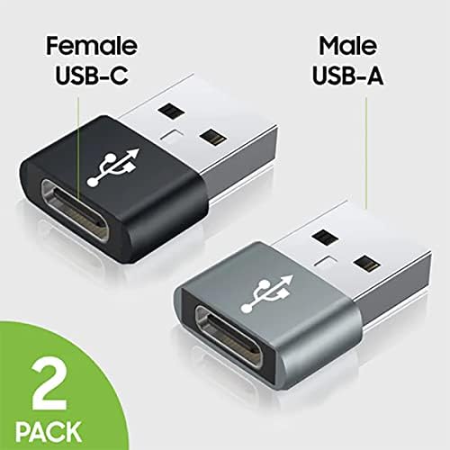 USB-C נקבה ל- USB מתאם מהיר זכר התואם ל- LG VS996 שלך למטען, סנכרון, מכשירי OTG כמו מקלדת, עכבר,