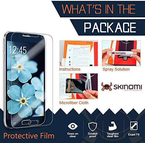 Skinomi גוף מלא מגן עור תואם ל- Apple iPad Pro 12.9 TechSkin כיסוי מלא סרט HD Sile