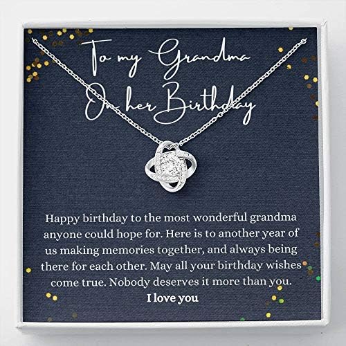 תכשיטי כרטיסי הודעה, שרשרת בעבודת יד- קשר אהבת מתנה בהתאמה אישית, מתנה לסבתא יום הולדת שמח,