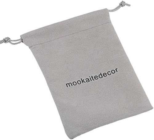 חבילה של Mookaitedecor - 2 פריטים: 7 חתיכות לאפיס לאזולי אבני עם קסם חרוט סמל אבן דקל מלוטשת וסט