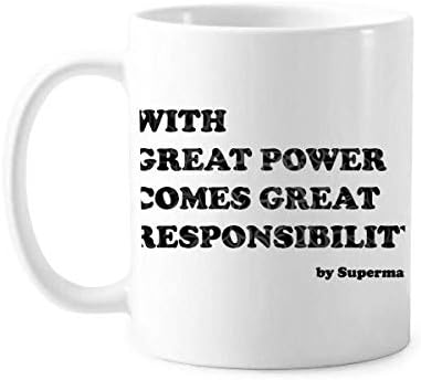 כוח גדול מגיע אחריות גדולה ספל חרס קרמיקה קפה פורצלן כוס כלי שולחן
