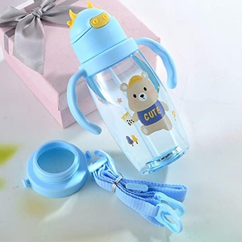 לשפוך עבור כחול שתיית מזון יצירתי האכלת מים ידית כפול תינוק בקבוק ילדים קש מיליליטר כוסות הוכחת ילדה פעוטות