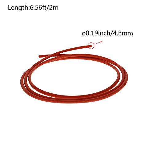 צינורות מכווץ חום של 1 יחידות, 3: 1 כבל חוט חשמלי בטומשין אדום ≥600V ו- 248 ° F, 2mx4.8 ממ מכווץ עוטף עטיפת