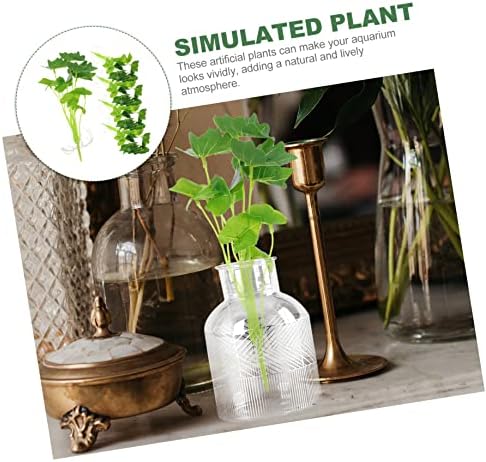צמחים מלאכותיים צמחים מלאכותיים 5 יחידות דקורטיבי צמח עבור דקור שולחן העבודה דשא ימיים אבזר קישוט מלאכותי פלסטיק
