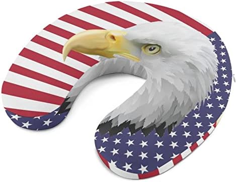 דגל אמריקאי נשר נשר נשר צוואר זיכרון כרית קצף U מעצבת כרית מטוס לתמיכה ראש