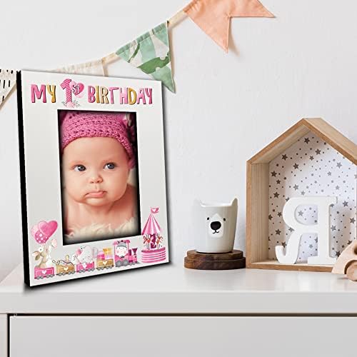 בלה בוסטה-ילד יום הולדת ראשון-תינוקת, תינוקת יום הולדת ראשון-מסגרת תמונה הדפסה עץ