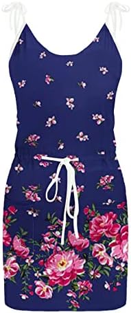 שמלת קיץ לנשים 2023 פסים טרנדיים V צוואר ספגטי רצועה חוף חוף שמלות ללא שרוולים שמלת פרחים