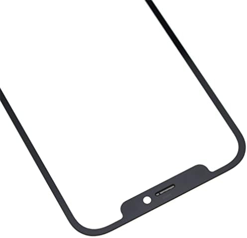 זריחת זוהר חיצוני קדמי זכוכית כיסוי מסך החלפה לאייפון 12 עם מותקן אופטי ברור דבק שחור 6.1