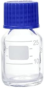 מונטו 10 חתיכות 25 מ ל סיים מדיה עגולה / אחסון בקבוקי זכוכית צנצנות ממס עם מכסה בורג פוליפרופילן כחול