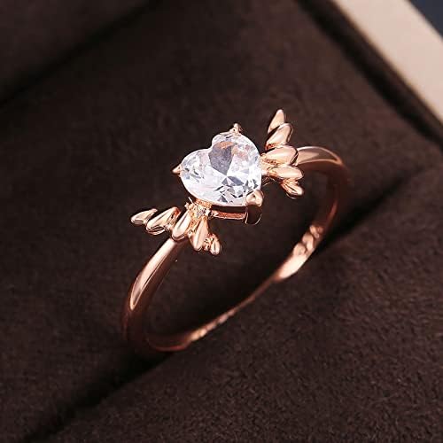 2023 מעודן אגף יהלומי לב טבעת נשים אירוסין טבעת תכשיטי מתנות מוצדק טבעת