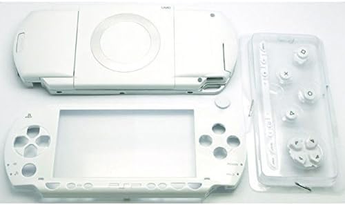החלפת מכסה מארז מעטפת דיור מלא עם ברגי כפתורים עבור PSP 1000 PSP1000 ~ לבן