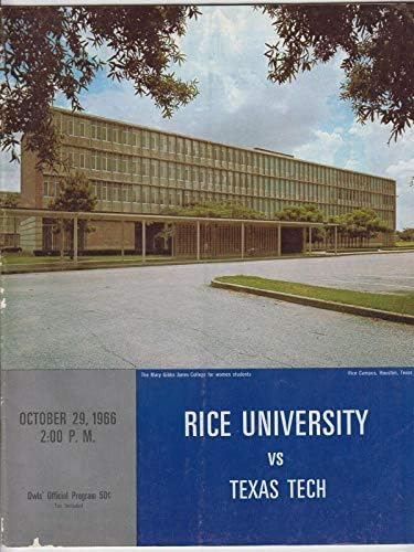 1966 Texas Tech Raiders V Rice Owl