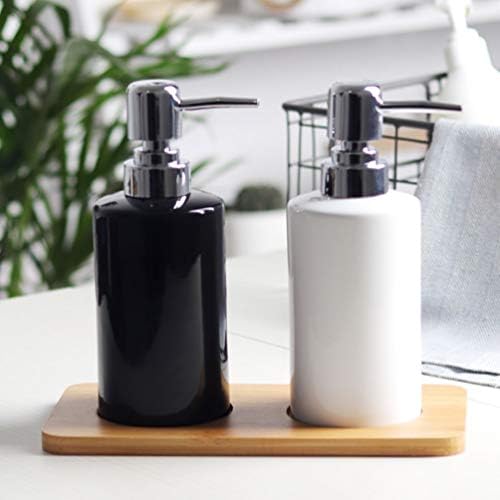 מתקן שמפו זרודקו מתקן סבון יד קרמיקה 2 חבילה נוזל סבון מתקן בקבוק קרמיקה קרמיקה למטבח חדר רחצה במקלחת בחדר