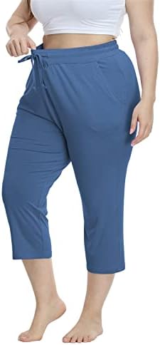 מכנסי קפרי פלוס קווי פלוס מכנסי קיץ בגודל פלוס מכנסי יוגה בגודל מכנסי יבול פלוס מכנסי טרנינג בגודל