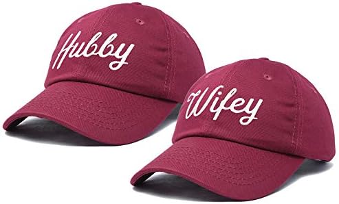דליקס אשתו הזוגות הזוגיים אבא כובעים כובעי בייסבול נשואים סט מתנה של 2