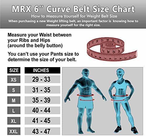 MRX משקל הרמת חגורה עקומת חגורה אימוני כושר תמיכה בחזרה חגורות 6 רחבה