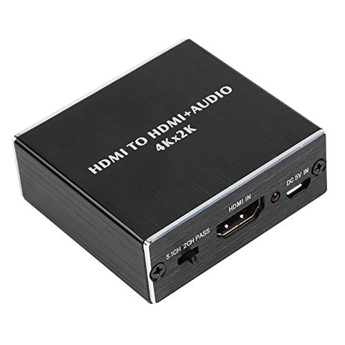 מפצל שמע HDMI של Eboxer, 4K*2K HDMI Audio Extractor HDMI ל- SPDIF אופטי Toslink עם HDMI ו- 3.5
