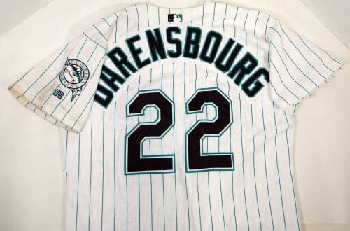 1998-02 פלורידה מרלינס ויק דרנסבורג 37 משחק השתמשו בג'רזי לבן DP14196 - משחק השתמשו ב- MLB גופיות