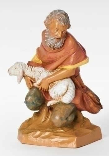 פונטניני על ידי רומן אינק., ירמיהו הרועה, 7.5 אוסף, דמות המולד ואבזרים, יד מפוסל וצבוע