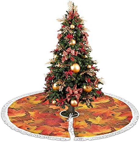 חצאית עץ חג המולד של חוף Pzz, מחצלת עץ עץ חג המולד של סתיו, סתיו, קישוטים לחג חג ההודיה של חג ההודיה