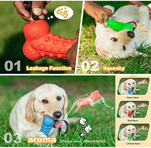 צעצועי כלבים בלתי ניתנים להריסה / צעצועי כלבים סופר לעיס / צעצועי כלבים ללעוס לבינוניים וגדולים,