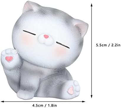 OKJHFD 2.2x1.8 אינץ 'פסלי חתלתול חמודים, פסלון חתול חומר שרף לעיצוב הבית, מתנות חתולים מקסימות לאוהבי החתולים