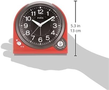 Seiko pyxis nq705r שעון מעורר שעון Seiko, אזעקה אנלוגית, ניתנת להחלפה, פיקסס, אדום
