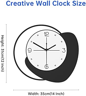 שעון קיר מודרני של מישידה לעיצוב סלון, שעוני קיר דקורטיביים גדולים המופעלים למשרד למטבח חדר שינה, 14 אינץ