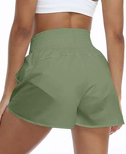 מכנסיים אתלטיים של Automet Stallic's Shorts High מותניים עם מכנסיים קצרים מכנסי כושר מכנסיים קצרים ספורט נוח מזדמנים