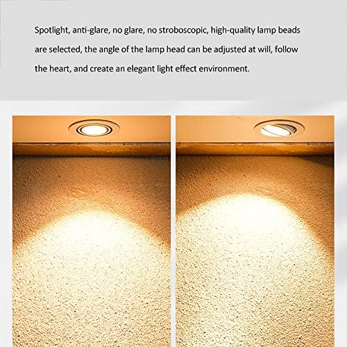SDUYTDG 6-חבילות, גלגל עיניים LED ללא פנסים פחית Downlight 3/4/5/6 אינץ 'תאורה שקועה עבור מנורת תקרה מסדרון