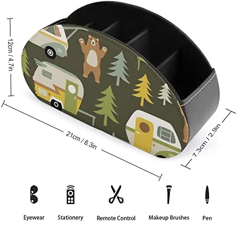דוב מכוניות קמפינג יערות מחזיק בשלט רחוק מודרני עם 5 תאים עור PU Muti-Functimal Office Worketing
