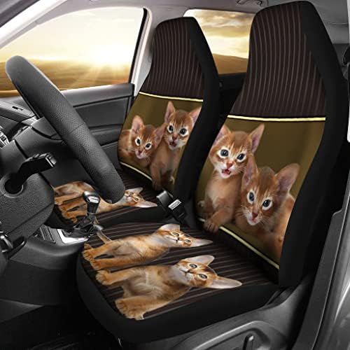 החבשית חתול הדפסת רכב מושב מכסה כושר אוניברסלי רכב מושב מכסה-החבשית חתול הדפסת רכב מושב מכסה