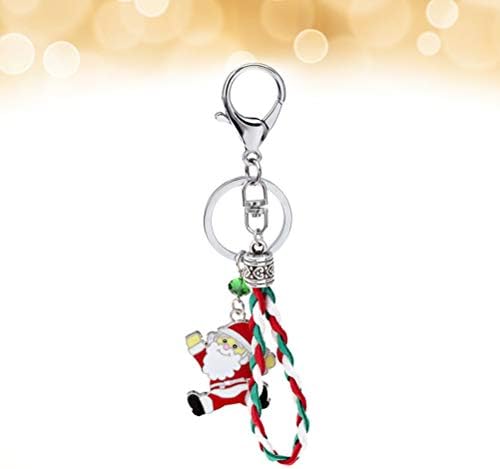 סנטה קלאוס מחזיק מפתחות ריינסטון מפתח שרשרת יפה מפתח טבעת דקור עבור מפתח תיק המפלגה טובות