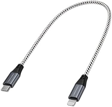 צרור - 2 פריטים: USB C לכבל ברק + USB A ל- USB C כבל קצר