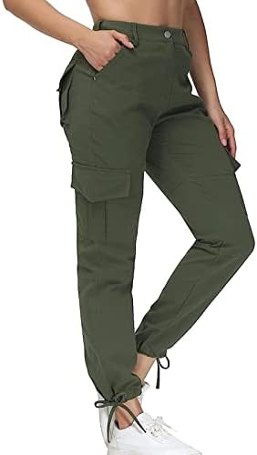מכנסי ג'וג'ר עם מותניים גבוהות של נשים מכנסי מצנח רחבים לנשים מכנסי מטען רופפים מכנסי טרנינגס מכנסיים