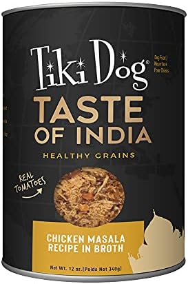 טיקי כלב מזון רטוב, טעם של העולם ההודי עוף מסאלה מתכון במרק, 8 פחיות 12 עוז, מסעדה בהשראת ארוחות